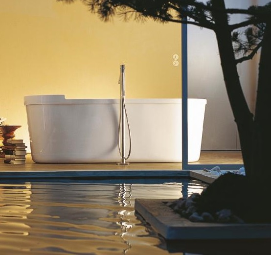 Акриловая ванна Duravit Starck 700010000000000 1800 х 800 c двумя наклонами для спины, с акриловой панелью и ножками, отдельно стоящая, белая