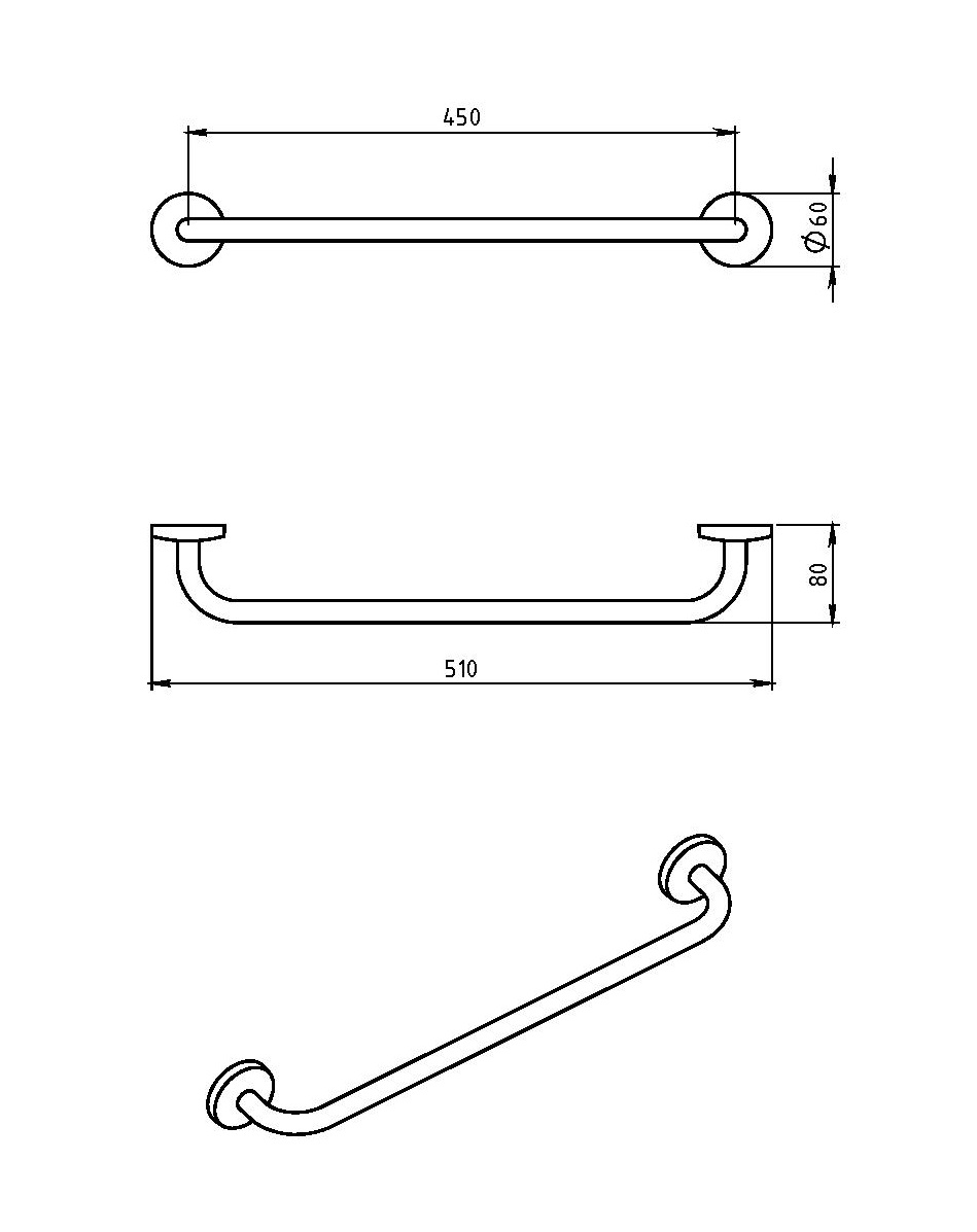 РАСПРОДАЖА Полотенцедержатель Novaservis  Metalia 1 6127.0 хром