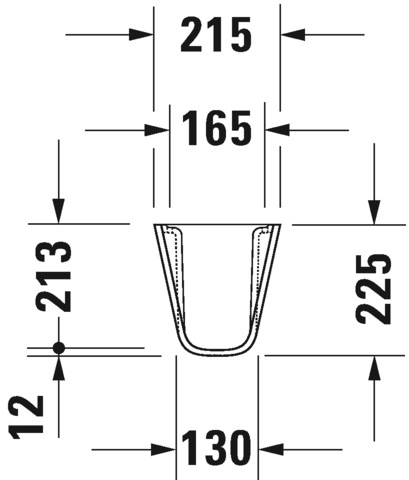 Полупьедестал Duravit D-code 08571700002 для раковины, белый