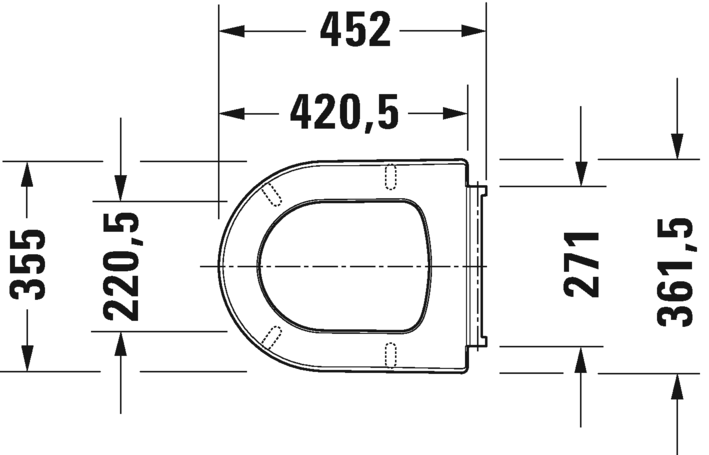 Унитаз подвесной с сиденьем Duravit  Me By Starck HygieneFlush 45790920A1 с вертикальным смывом, безободковый (Rimless), белый