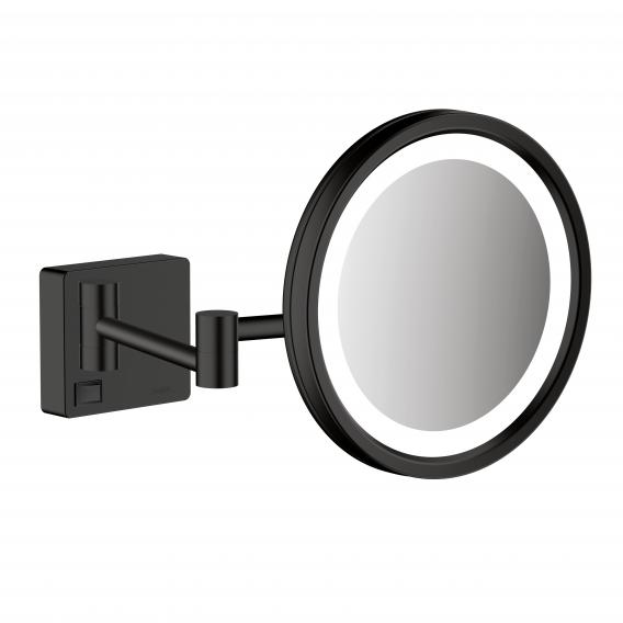 Косметическое зеркало с LED подсветкой HANSGROHE AddStoris 41790670 Чёрный матовый