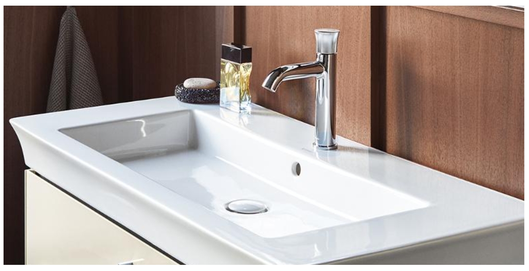 Однорычажный смеситель  Duravit White Tulip WT1010002010 для раковины S, 187 мм, хром