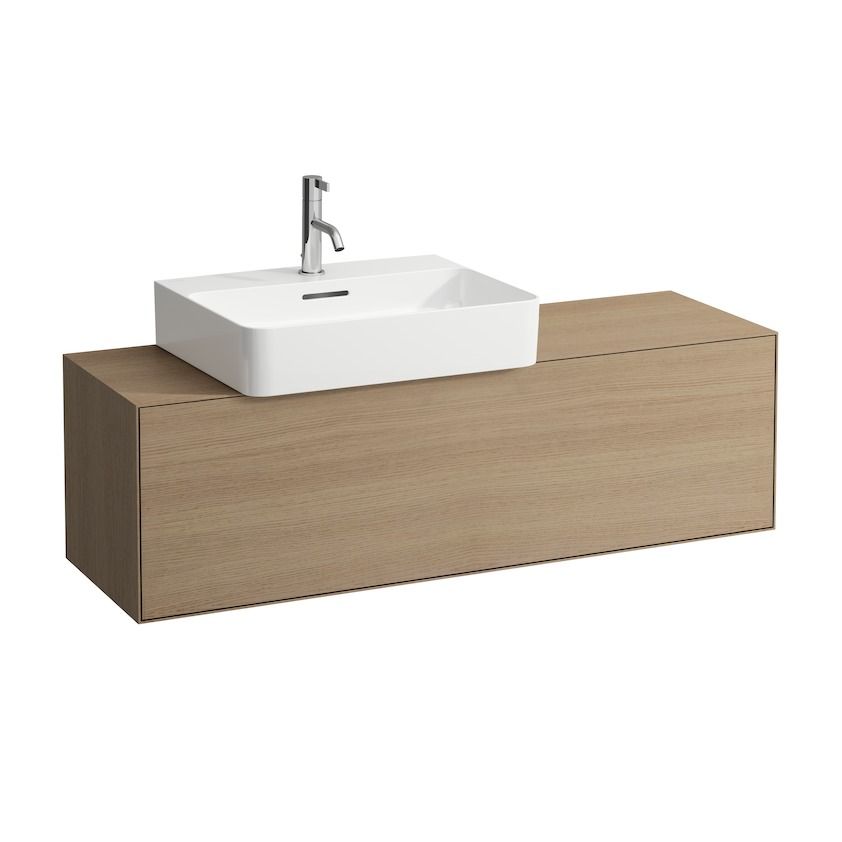 Тумба подвесная под раковину Laufen Boutique 4.0903.1.150.251.1 см, 1 ящик с отверстием слева, тёмный дуб