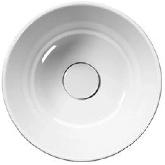 Раковина накладная круглая GSI KUBE X 943511 320 мм х 320 мм, без отверстия под смеситель, без перелива, цвет Белый глянцевый
