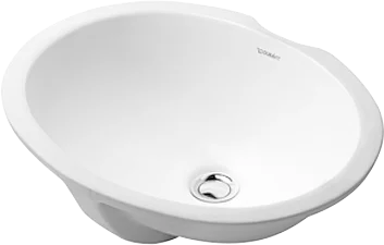 Раковина встраиваемая снизу DURAVIT Bacino 0481570000 520 мм х 365 мм, без отверстия для смесителя, с переливом, цвет Белый глянцевый