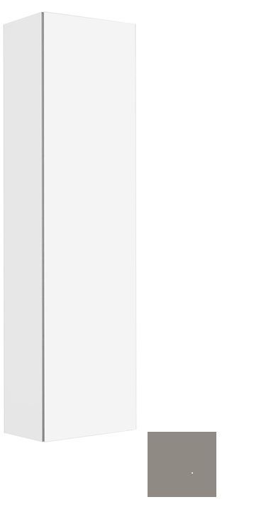 Высокий шкаф-пенал Keuco Plan 32930 290001 корпус лак матовый инокс, фасад стекло инокс матовый петроль