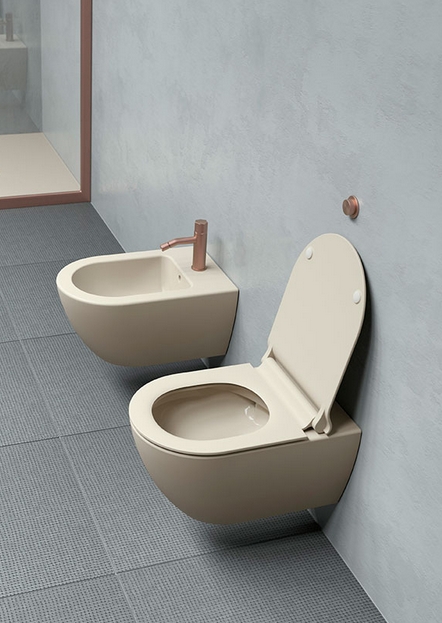 Унитаз подвесной GSI PURA 8815FR208 Swirlflush, с крепежом, Цвет Creta Matte
