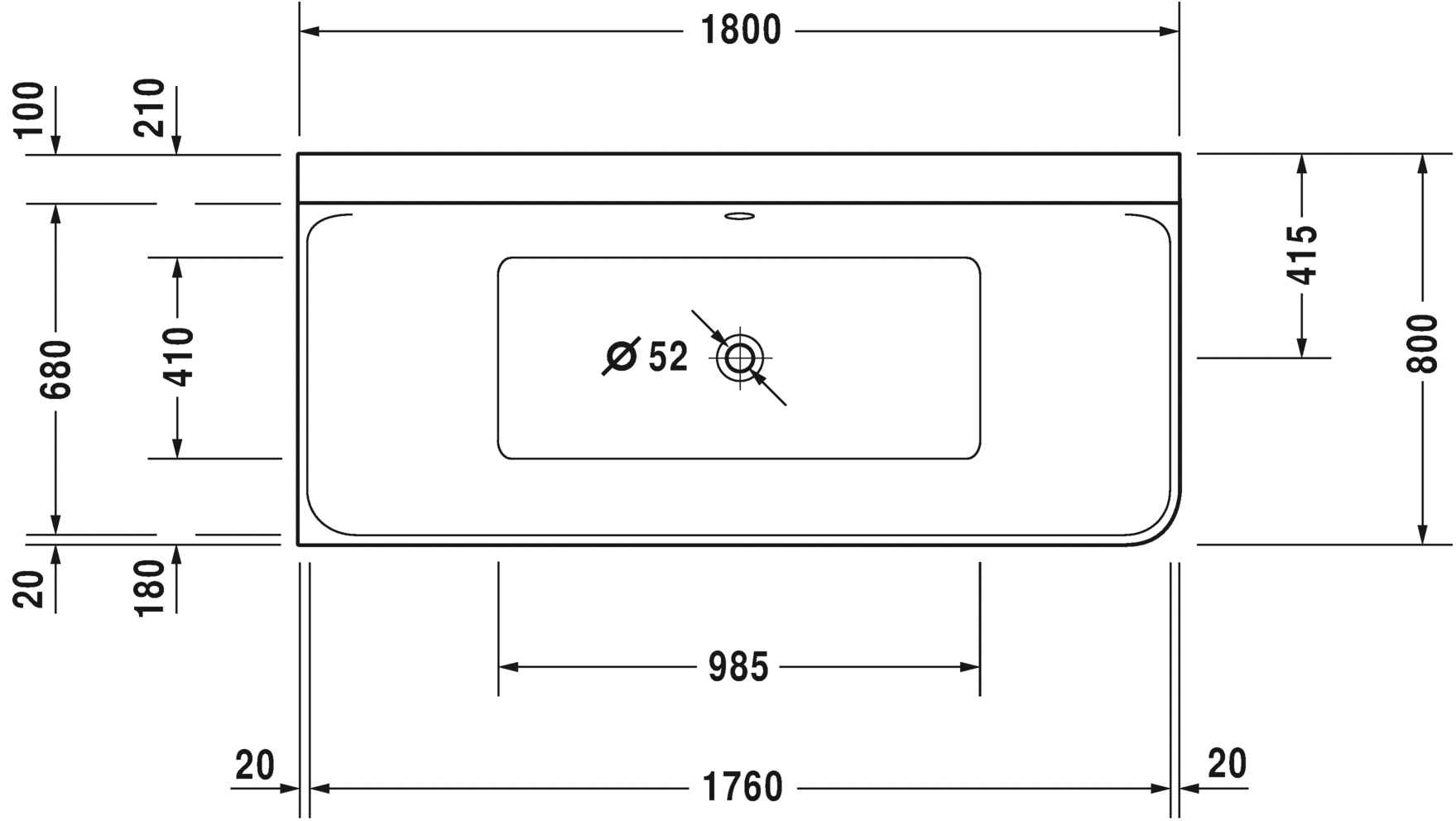 Акриловая ванна Duravit P3 Comforts 700379000000000 1800 х 800 c двумя наклонами для спины, с бесшовной акриловой панелью и рамой, угловая, белая (изделие снято с производства)