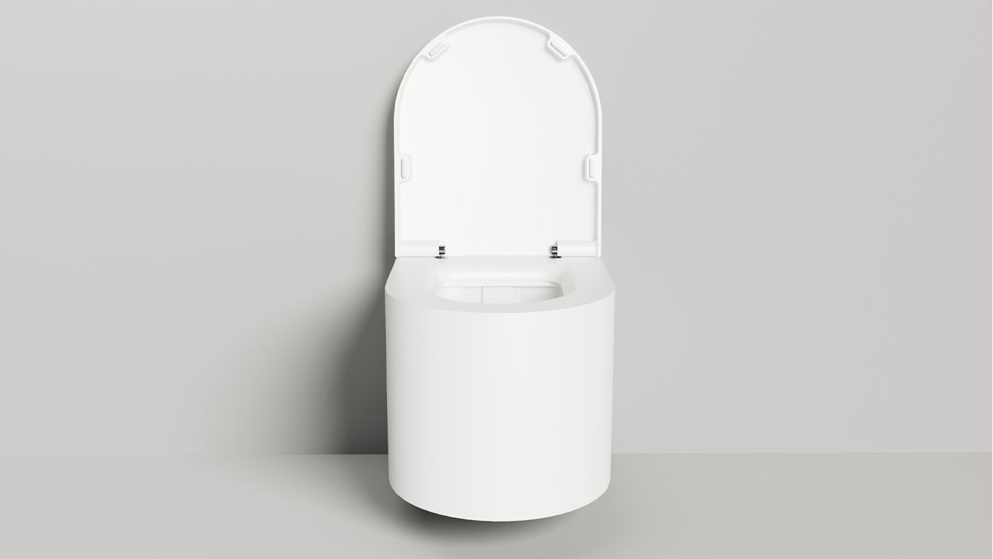 Унитаз подвесной безободковый с крышкой SALINI GEMELLI 240121М 530х410х420мм, S-Stone, цвет Белый матовый