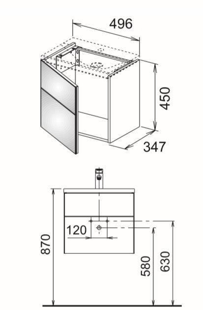 Тумба под умывальник Keuco Royal Reflex  34090 220001 корпус декоративное глянцевое покрытие/фасад стекло магнолия