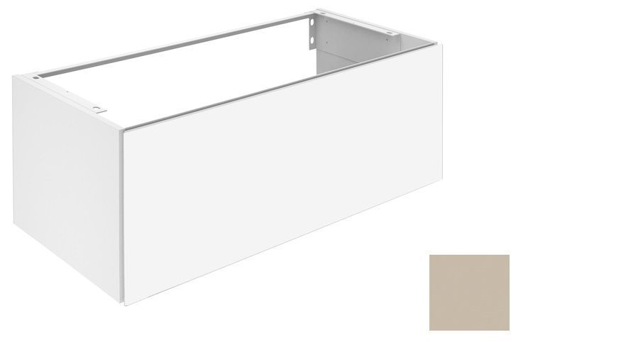 Тумба под умывальник Keuco Plan 32971 180000 корпус ламинированный матовый кашемир, фасад стекло кашемир глянцевый