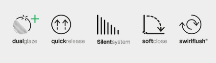 Унитаз подвесной безободковый GSI PURA 881524 550 мм х 360 мм, Swirlflush, для крепежа FISR2, цвет Матовый Blush