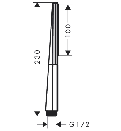 Ручной душ - палочка HANSGROHE Rainfinity 100 1 jet 26867990 c EcoSmart, цвет Полированное золото