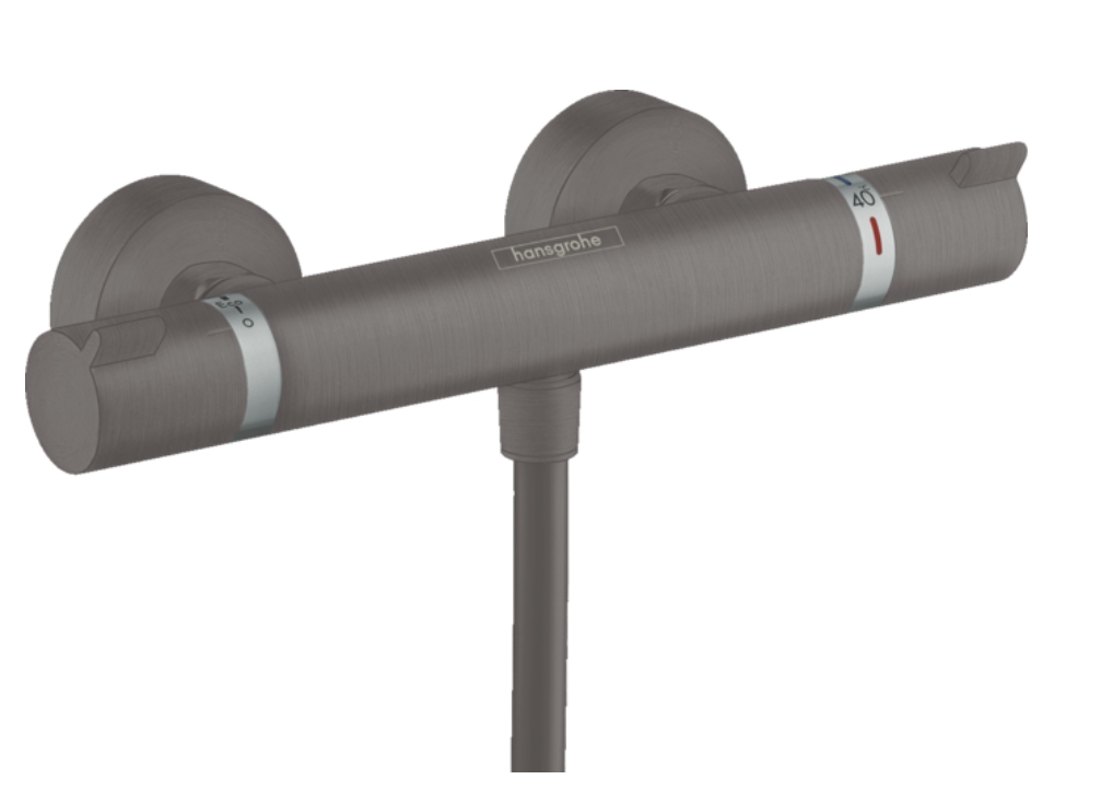 Термостат для душа Hansgrohe Ecostat Comfort 13116340 цвет Шлифованный чёрный хром