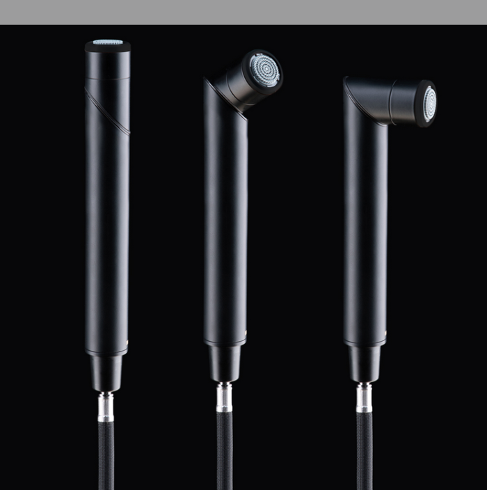 Однофункциональный ручной душ-палочка BOSSINI PLY B00950.658 Ø 30 мм, с поворачивающейся на 360° головкой, цвет Brushed gun metal