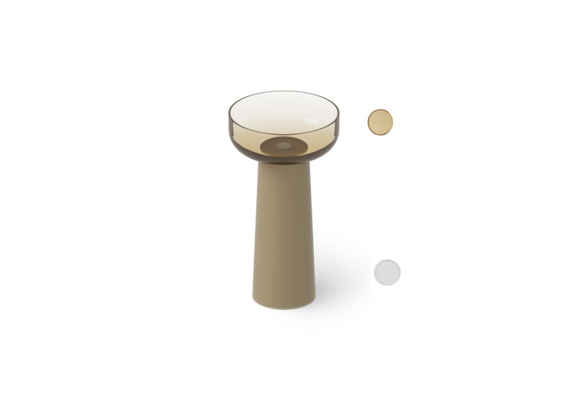 Раковина напольная из полимера и композита DEA DESIGN Pedestal Basin DD2027 480 R6 18 480 мм х 480 мм х 880 мм, цвет Сlassic green/пьедестал Белый