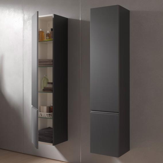 Высокий шкаф-пенал подвесной Laufen  Pro   4.8312.1.095.480.1 высота 165 см, дверь левая, цвет графит