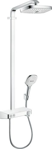 Душевой комплект Hansgrohe Raindance Select E 300 2jet ST Showerpipe EcoSmart 27283400 белый/хром