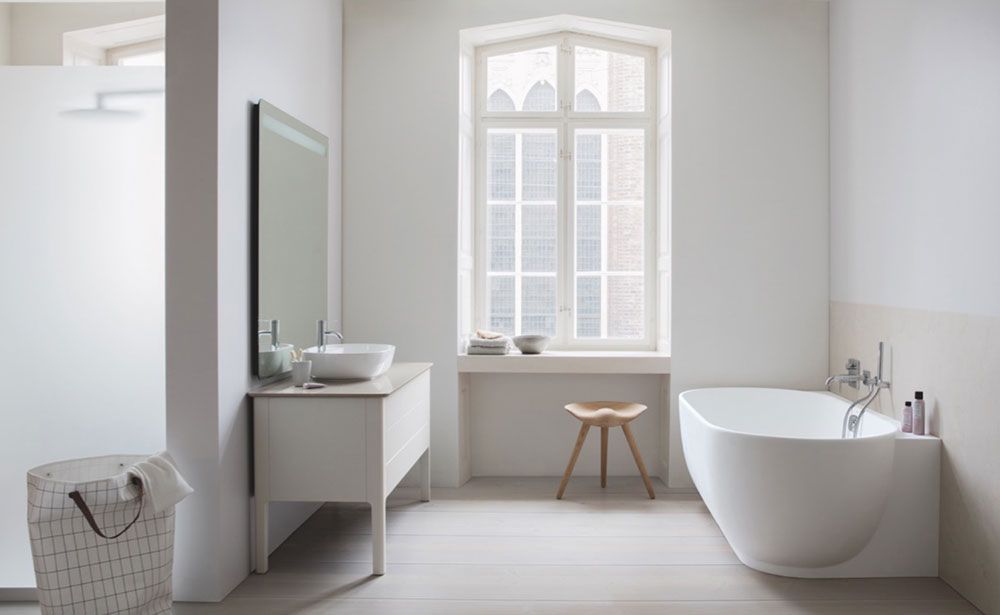 Тумба напольная под столешницу Duravit Luv LU9568R3939 скандинавский белый