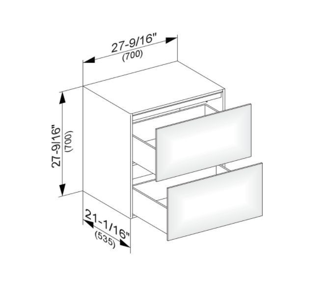 Тумба боковая подвесная KEUCO EDITION 11 31323 210000 с двумя выдвижными фронтами, корпус/фасад глянцевый лак, белая