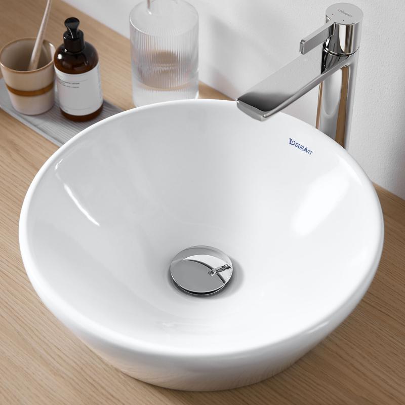 Раковина - чаша круглая Duravit D-Neo 2371400070 диаметр 400 мм, без перелива, без отверстия для смесителя, белая