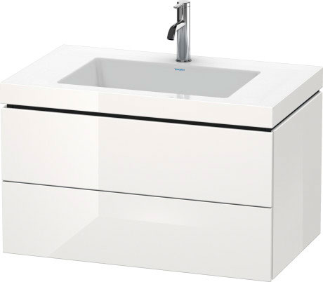 Тумба подвесная с раковиной Duravit L-Cube LC6927O8585 белый глянцевый
