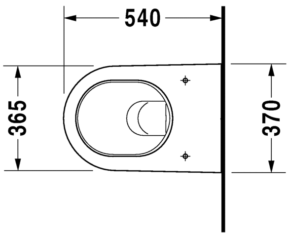Подвесной унитаз Duravit Starck 2 2534090000 54 см белый