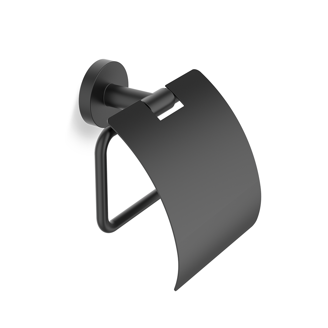 Держатель туалетной бумаги DECOR WALTHER  Basic BA TPH 4   0530260   13 х 13,5 х 5,5 см, с крышкой, цвет черный матовый