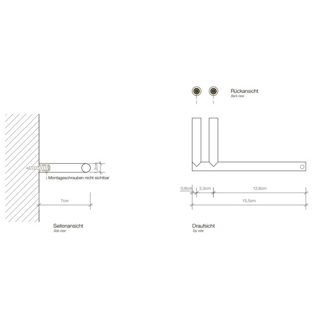 Держатель туалетной бумаги  DECOR WALTHER  Mikado MK TPH 1   0520259   1,5 X 15,5 X 7 см, цвет  Dark Metal Matt PVD