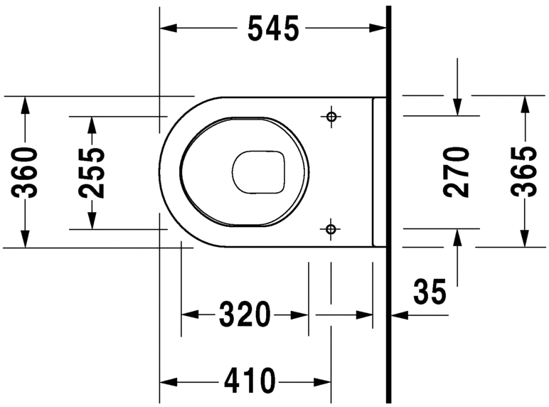 Подвесной унитаз Duravit Starck 3 2206090000 54 см белый