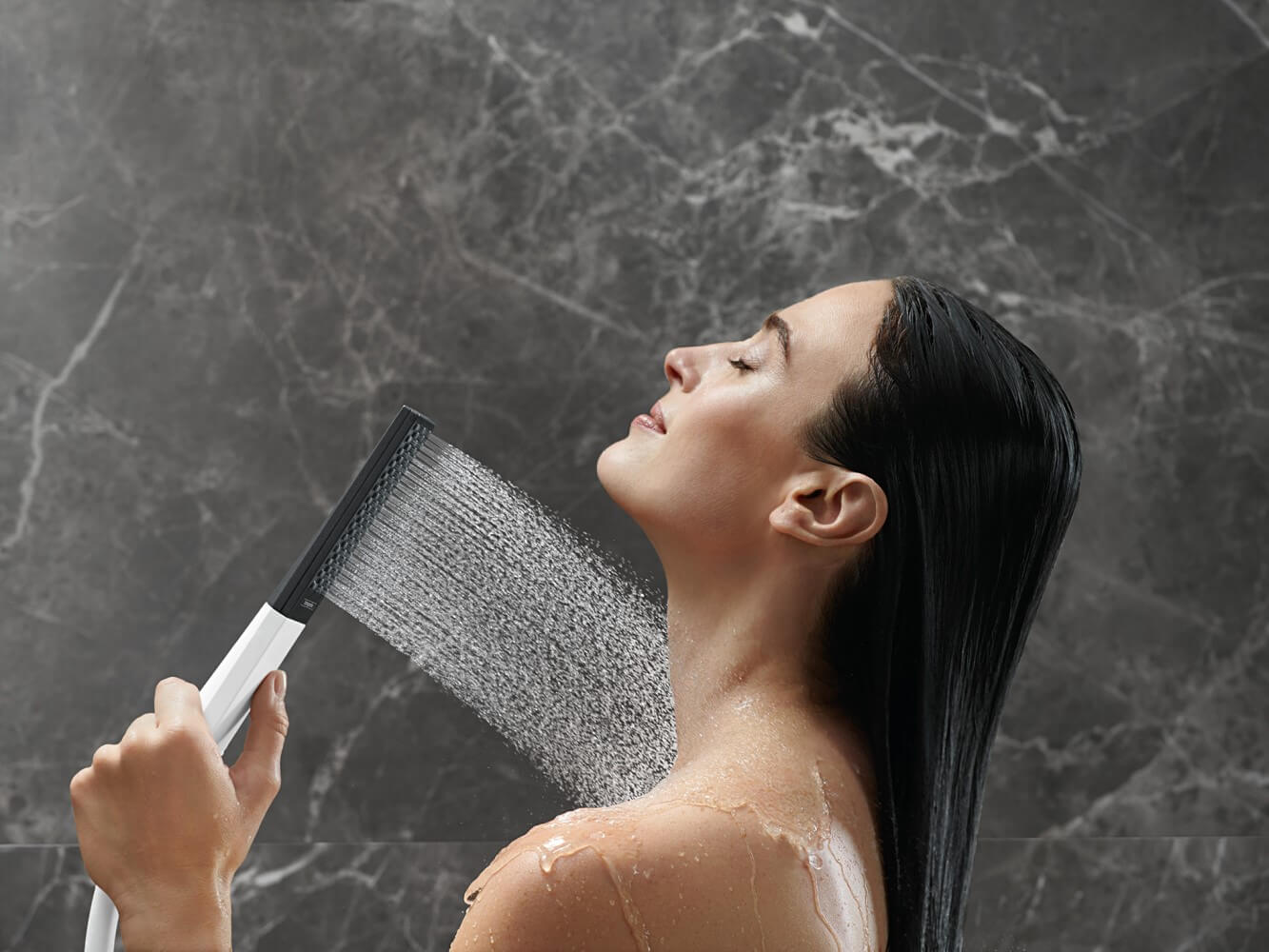 Ручной душ-палочка Hansgrohe Rainfinity 100 1jet 26867700 EcoSmart белый матовый