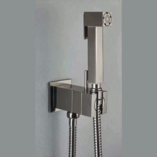 Гигиенический душ для биде NICOLAZZI DOCCIA Quadro 5523QCR со смесителем,  держателем и шлангом, хром