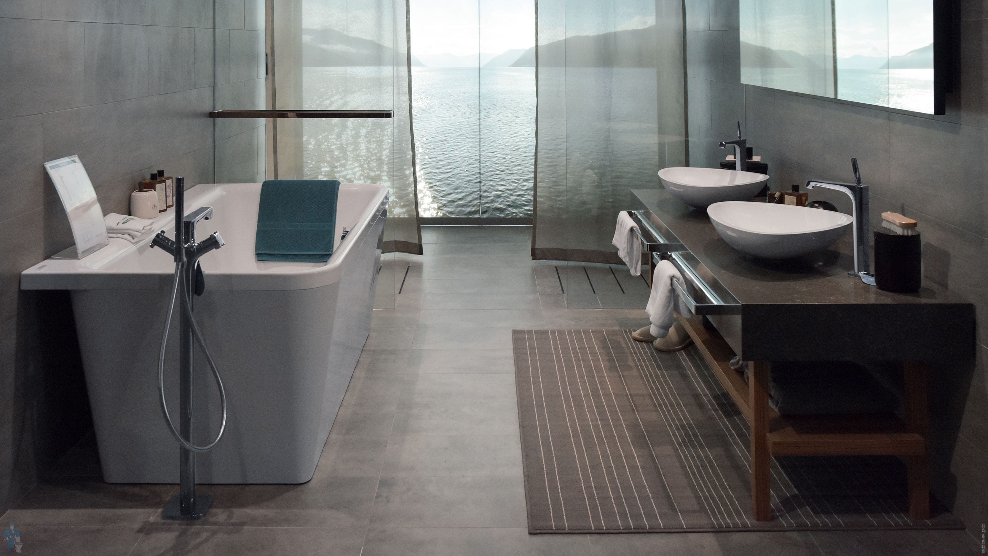 Смеситель для ванны Axor Citterio Е 36416000 напольный хром