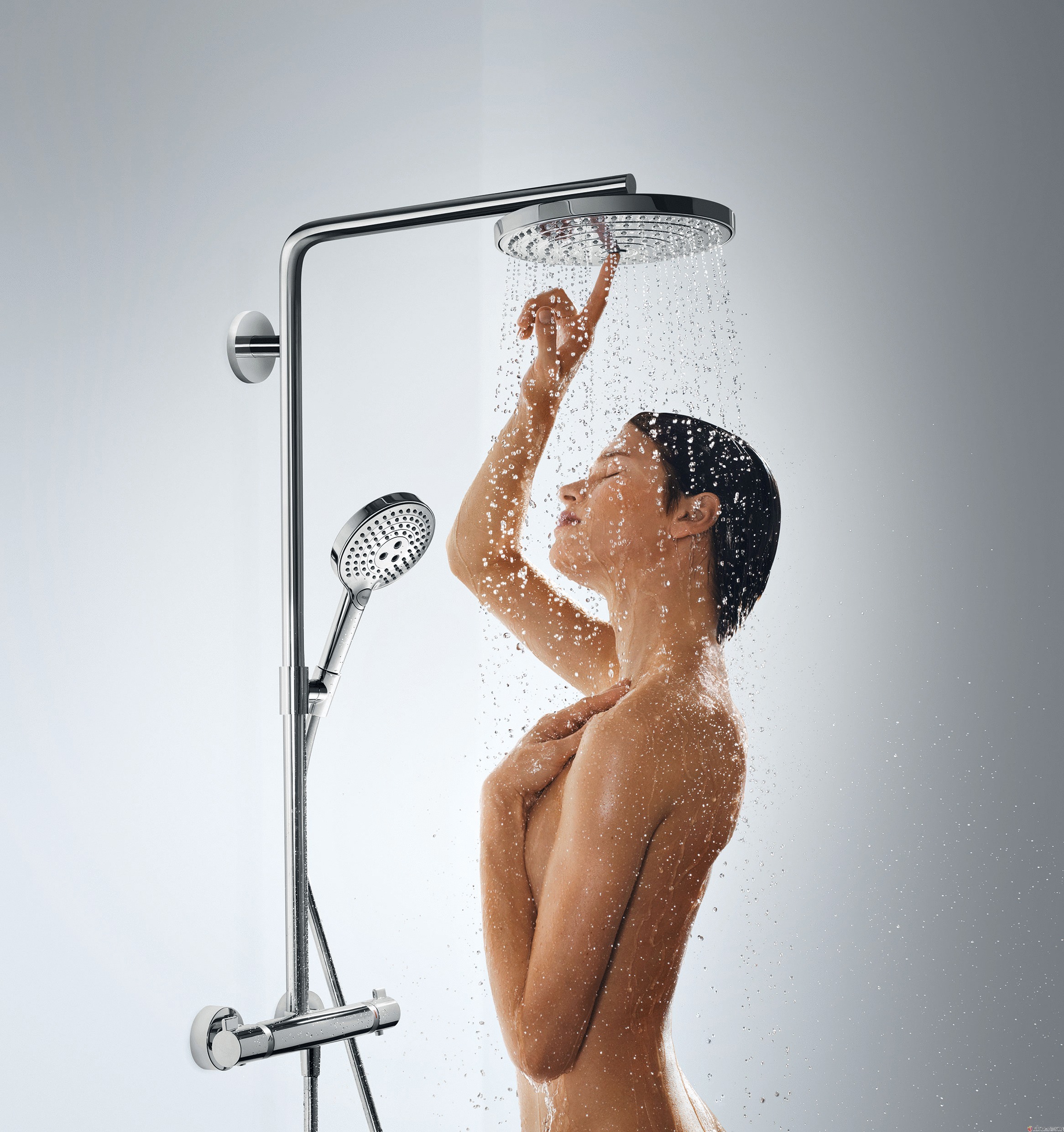 Душевой комплект Hansgrohe Raindance Select S 240 2jet 27129000 Showerpipe с термостатом хром