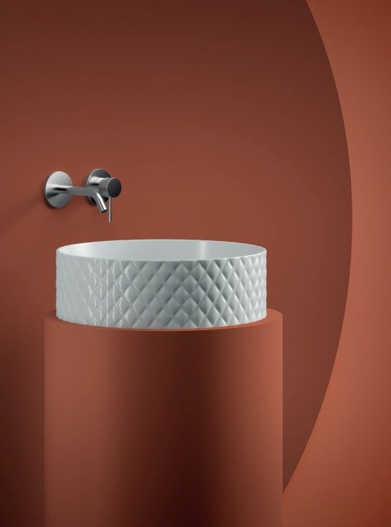 Раковина круглая накладная ARTCERAM QUADRO OSL009 01 00 440 мм х 440 мм, без отверстия под смеситель, без перелива, белый глянцевый