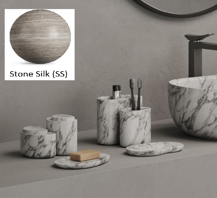 Контейнер для салфеток настольный  DEA DESIGN   MIA fagiolo   DD1656 SS   298х194хh75 мм,  из мрамора цвет Stone Silk (SS)