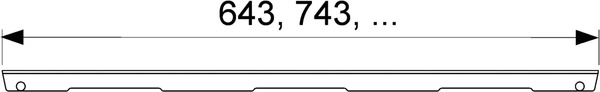Декоративная решетка для душевого канала ТECE TECEdrainline 601210 прямая 1200, хром глянцевый