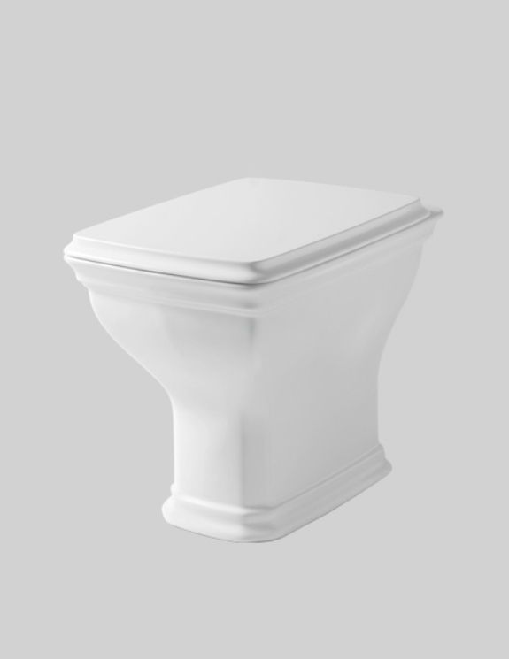 Унитаз напольный ARTCERAM CIVITAS CIV003 01 00 540 мм х 360 мм, со сливом в стену, белый глянцевый