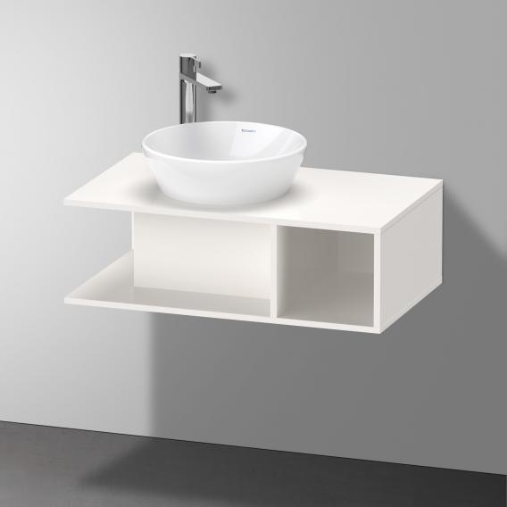 Тумба подвесная под раковину DURAVIT D-Neo DE491802222 800 мм х 480 мм, с консолью, с открытой полкой справа, белый глянцевый