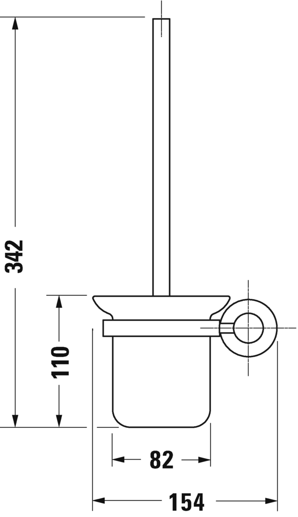 Ершик для туалета Duravit D-Code 0099271000  хром