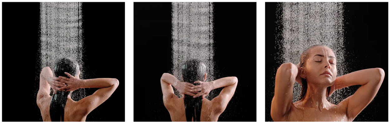 Встраиваемый потолочный верхний душ ALMAR VELVET RAIN E044280.AB 500 мм х 500 мм, из нержавеющей стали, цвет Absolute Black