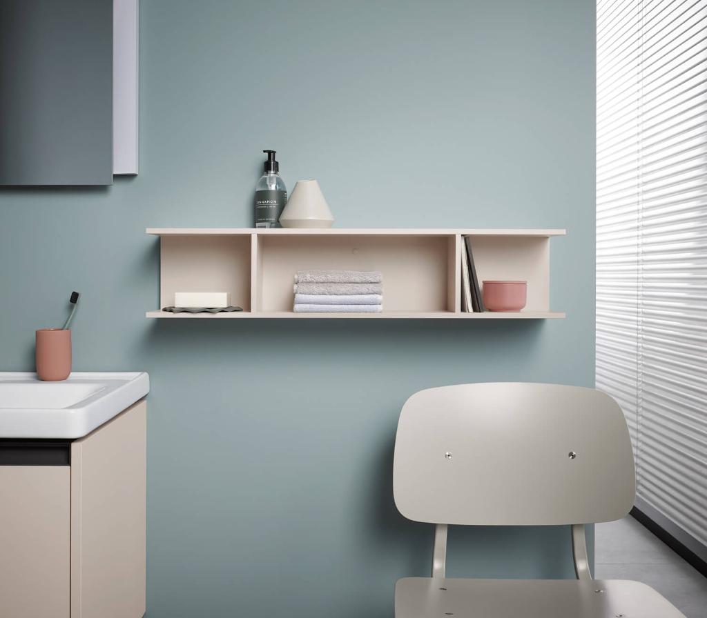 Полка подвесная в ванную комнату с 3 отделениями DURAVIT KETHO.2 K21208080800000 150 мм х 800 мм х 170 мм, графит суперматовый