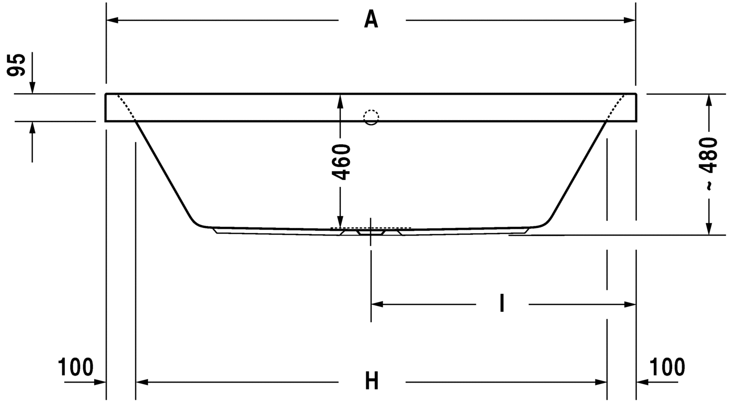 Акриловая ванна Duravit Happy D2 700314000000000 1800 х 800 c двумя наклонами для спины, встраиваемая, белая