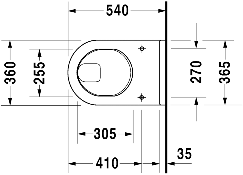 Подвесной унитаз Duravit Starck 3 2201090000 54 см белый