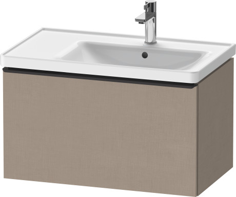 Тумба подвесная под раковину DURAVIT D-Neo  	DE425507575 784 мм х 452 мм, с одним выдвижным ящиком, лён