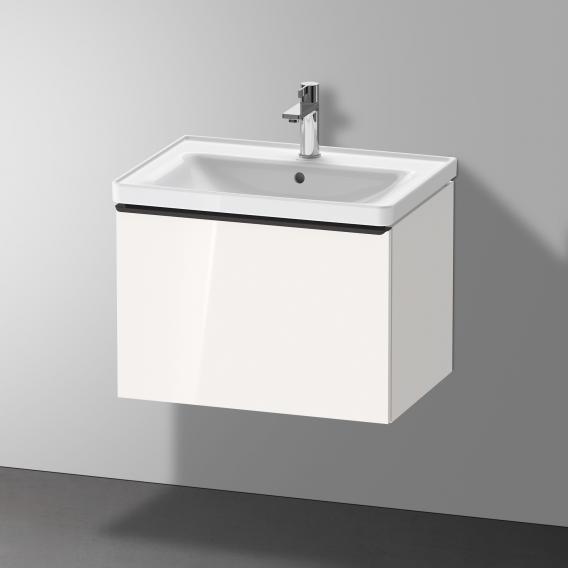 Тумба подвесная под раковину DURAVIT D-Neo DE425402222 634 мм х 452 мм, с одним выдвижным ящиком, белый глянцевый