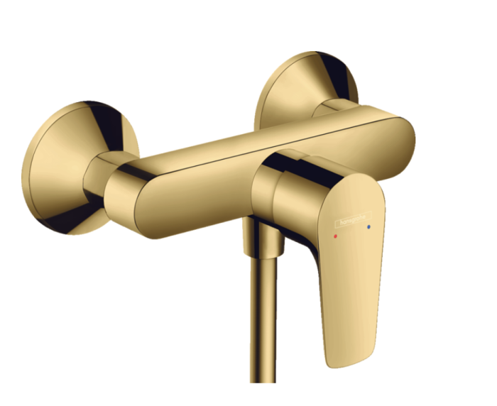 Однорычажный смеситель для душа внешнего монтажа HANSGROHE Talis E 71760990 цвет Полированное золото