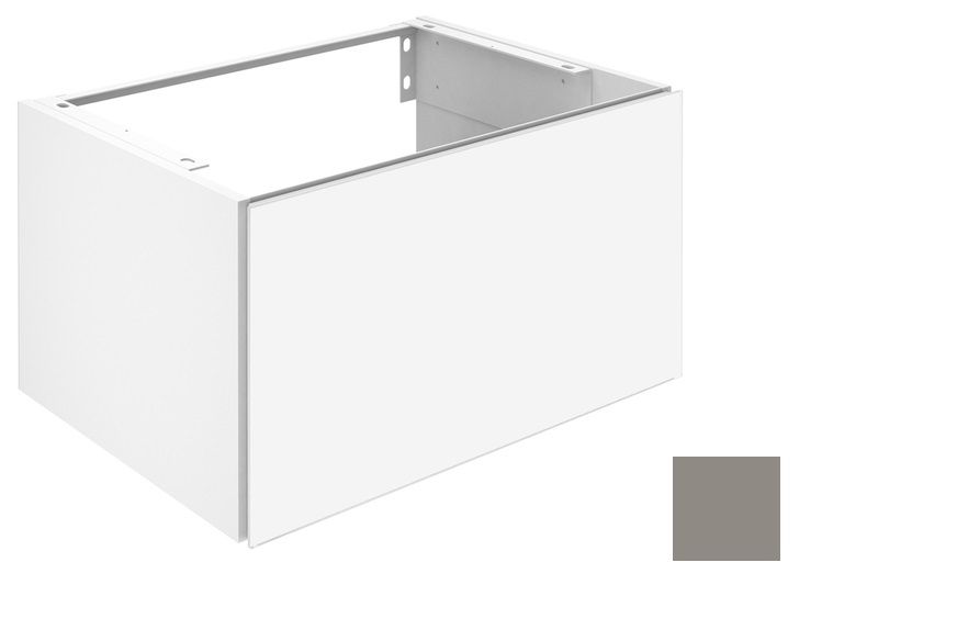 Тумба под умывальник Keuco Plan 32951 290000 корпус лак матовый инокс, фасад стекло инокс матовый петроль