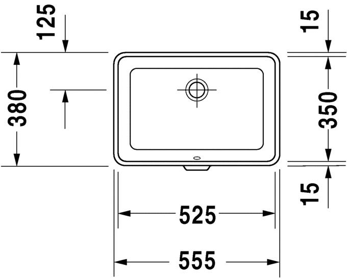 Раковина встраиваемая снизу  Duravit 2nd floor 0316530000 55х38 см