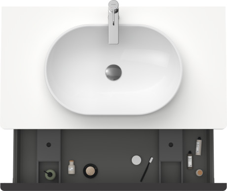 Тумба подвесная под раковину DURAVIT D-Neo DE494801818 1000 мм х 550 мм, с 1 выдвижным ящиком и консолью, белый матовый
